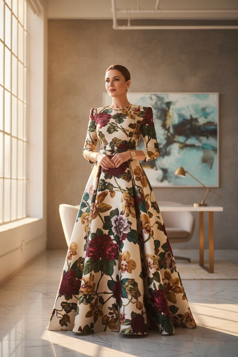 A powerful woman in a floral dress — BlkWidow founder story