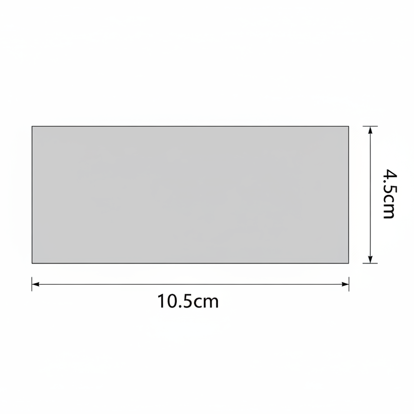 10.5cm × 4.5cm Rectangle