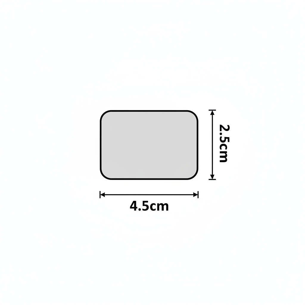 4.5cm × 2.5cm Rectangle
