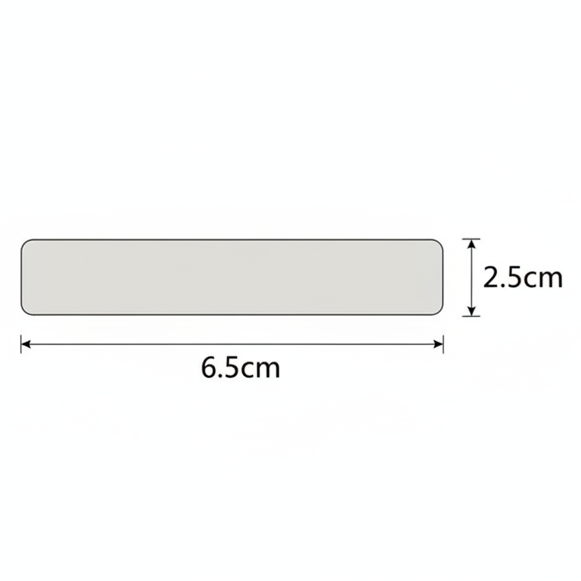 6.5cm × 2.5cm Thin Rectangle