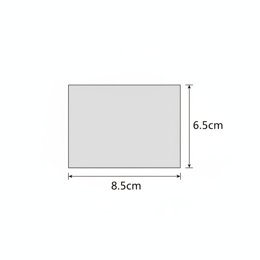 8.5cm × 6.5cm Rectangle