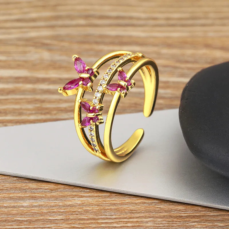Butterfly Crystal Ring