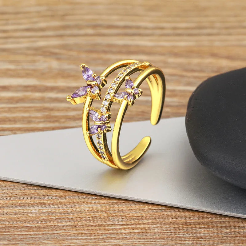 Butterfly Crystal Ring