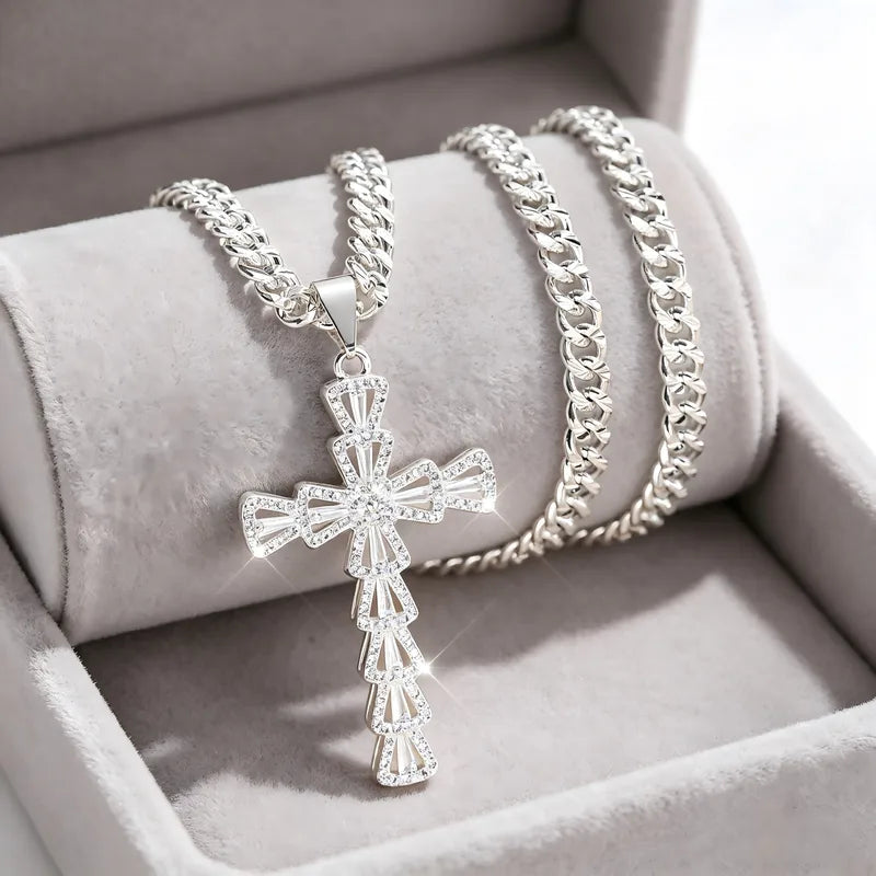 The Sovereign Cross – Men’s Cuban Chain Necklace