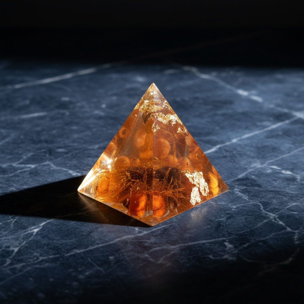 Amber Pyramid - Contrasting Background