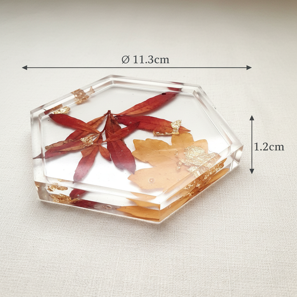 Autumn Hexagon Tray – Clean Dimensions