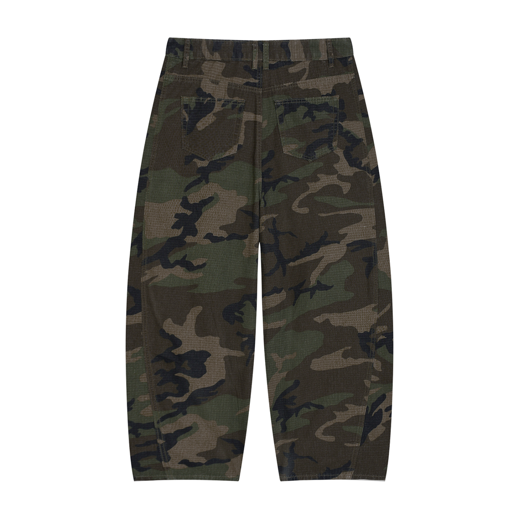 Camouflage pants on a white background
