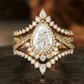 Geometric Gold Rings For Women – 3 Piece Set