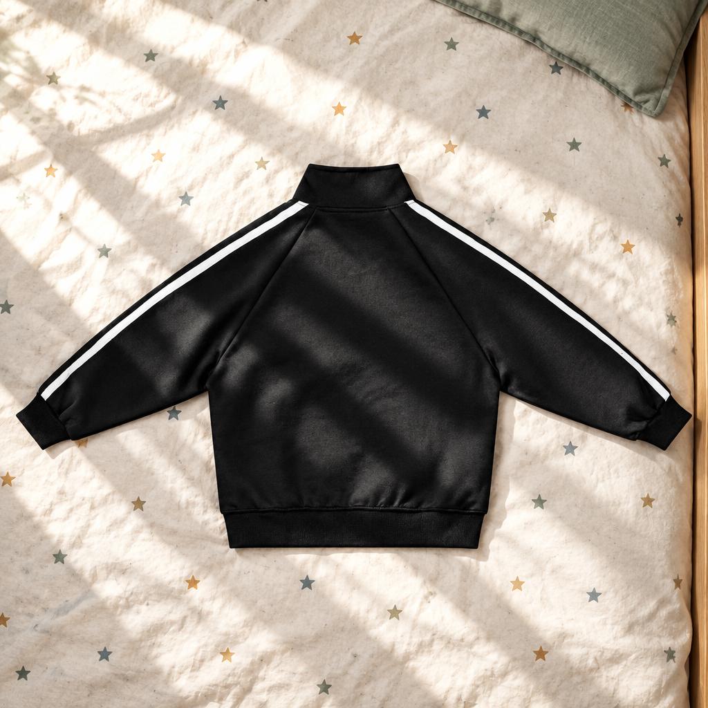 Black kids coach jacket back