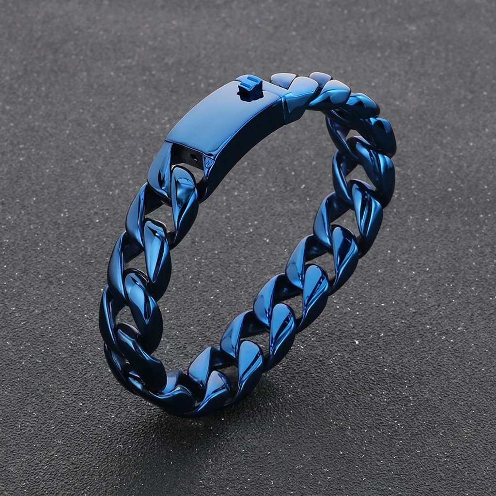 Blue bracelet, support removed