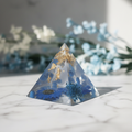 Blue Daisy Pyramid - Side