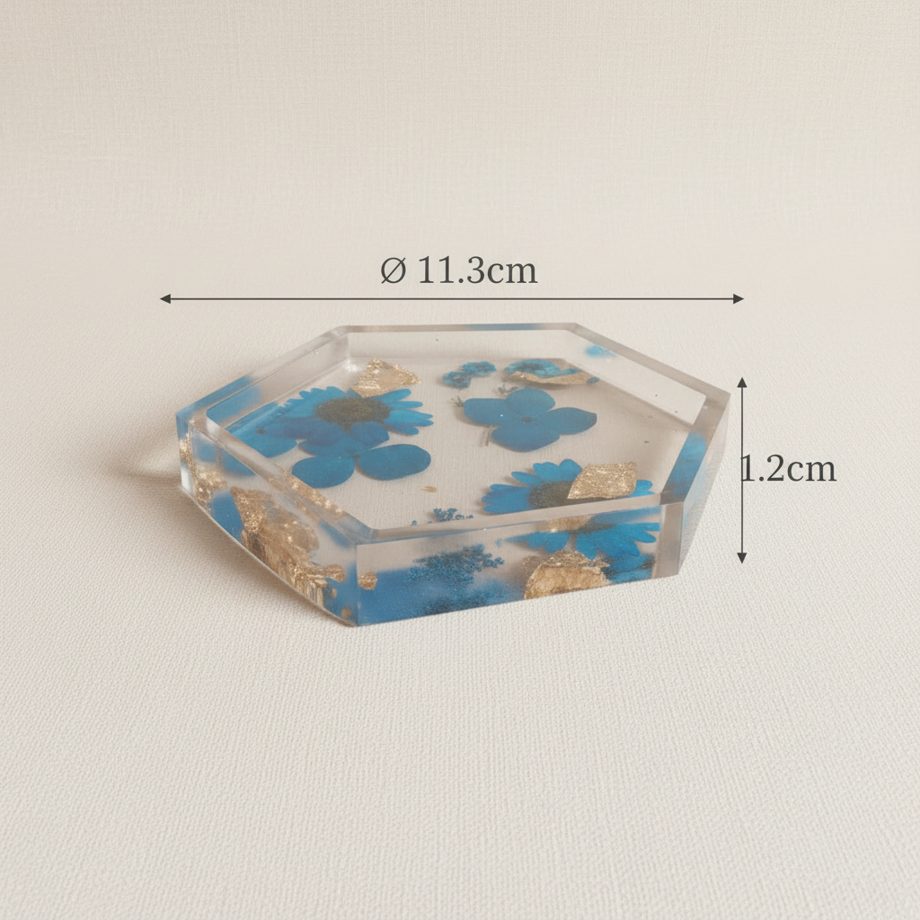Blue Flower Tray Dimensions