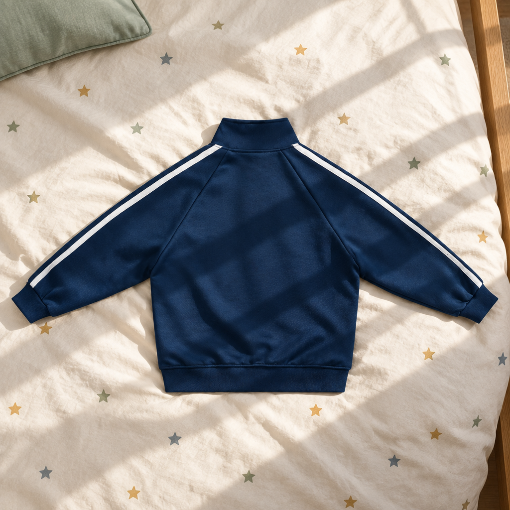 Blue kids coach jacket back