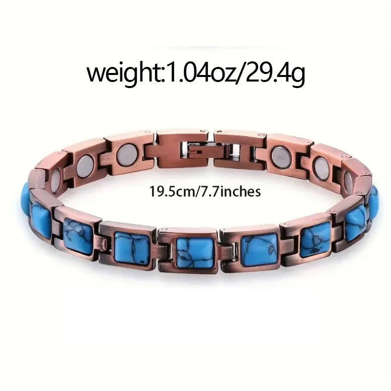 Copper Strike Bracelet - Blue Stone Edition
