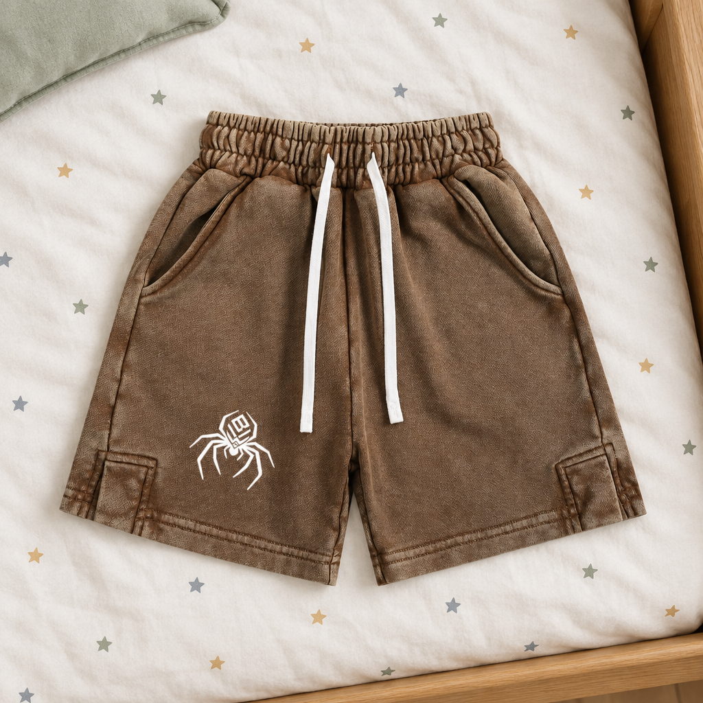 Brown shorts front on star bedding