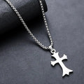 Vintage Wide Cross Long Necklace
