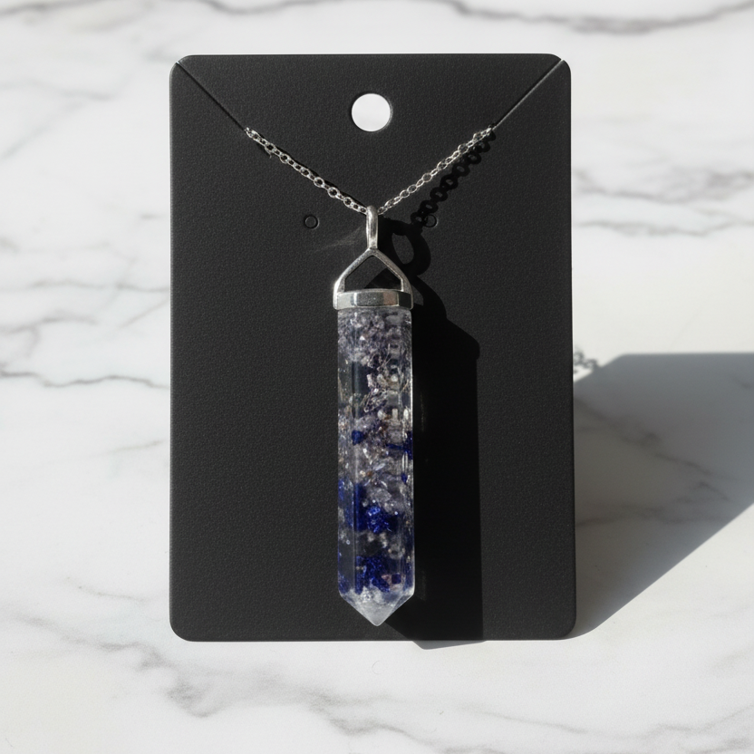 Crystal Point Pendant – White Marble