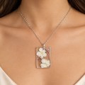 Dancing Flowers Necklace model-photo draft
