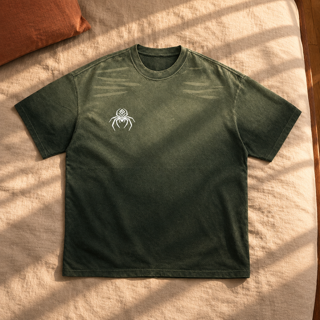 Dark olive gradient T-shirt front