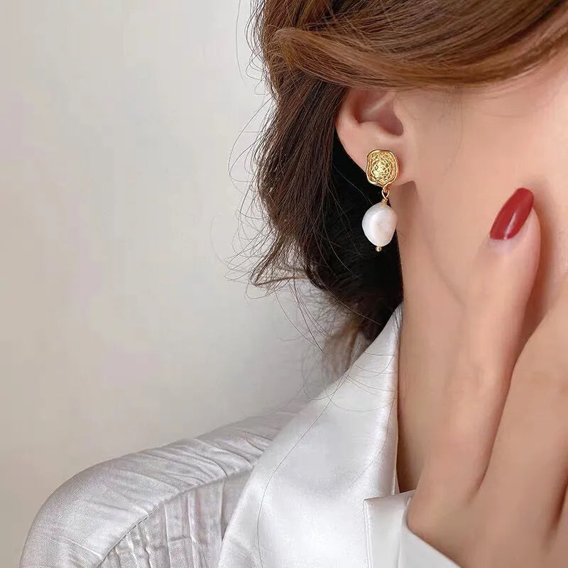 Baroque Irregular Freshwater Pearl Earrings