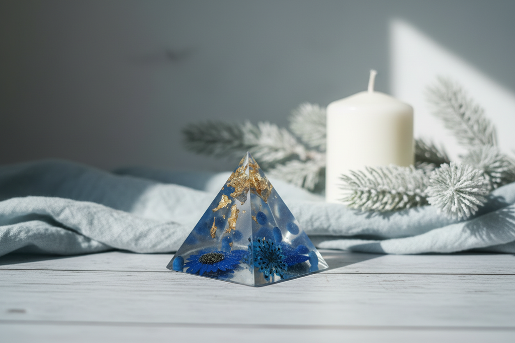 Frosty Winter Pyramid - Desk Lifestyle