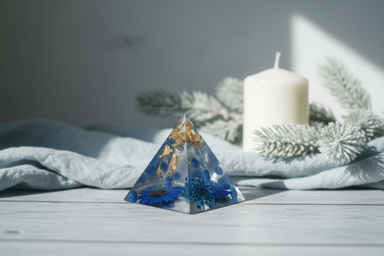 Frosty Winter Pyramid - Desk Lifestyle