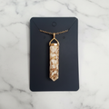 Gold Crystal Point - Marble