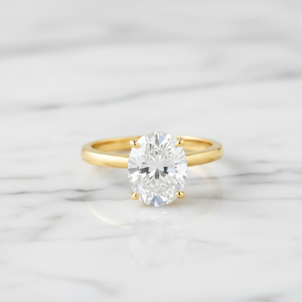 Gold Pigeon Egg Ring