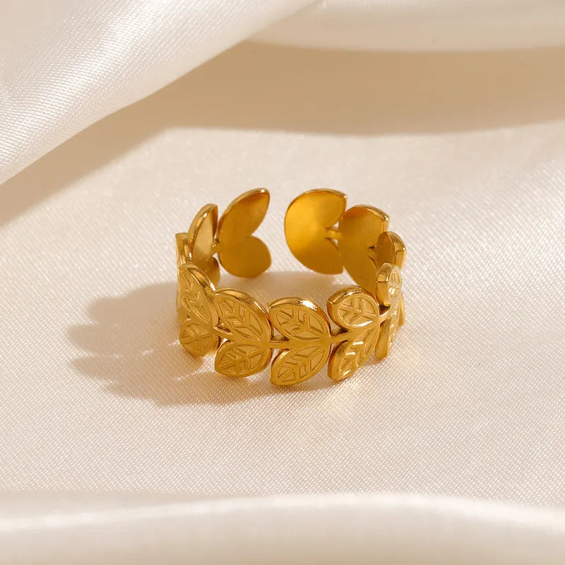 Leaf Wrapped Adjustable Ring