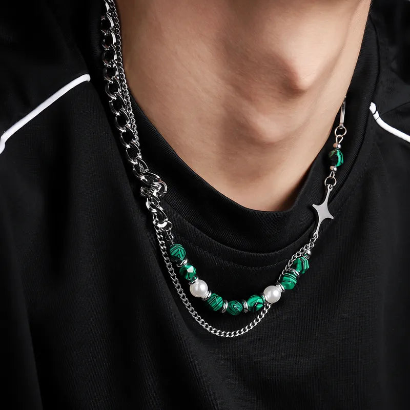 Green Captivating Silver Chain