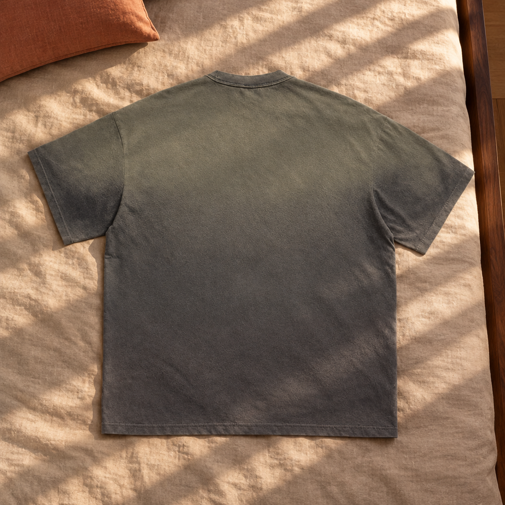 Grey gradient T-shirt back