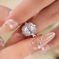 Eternal S925 Sterling Silver Pigeon Egg Moissanite Ring | 1 Carat Engagement Ring
