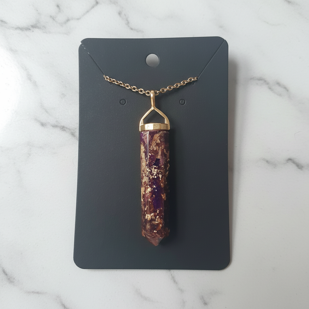 Rare Blue Flower Teardrop on marble background