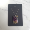 Snapdragon Rectangular Pendant on white marble background