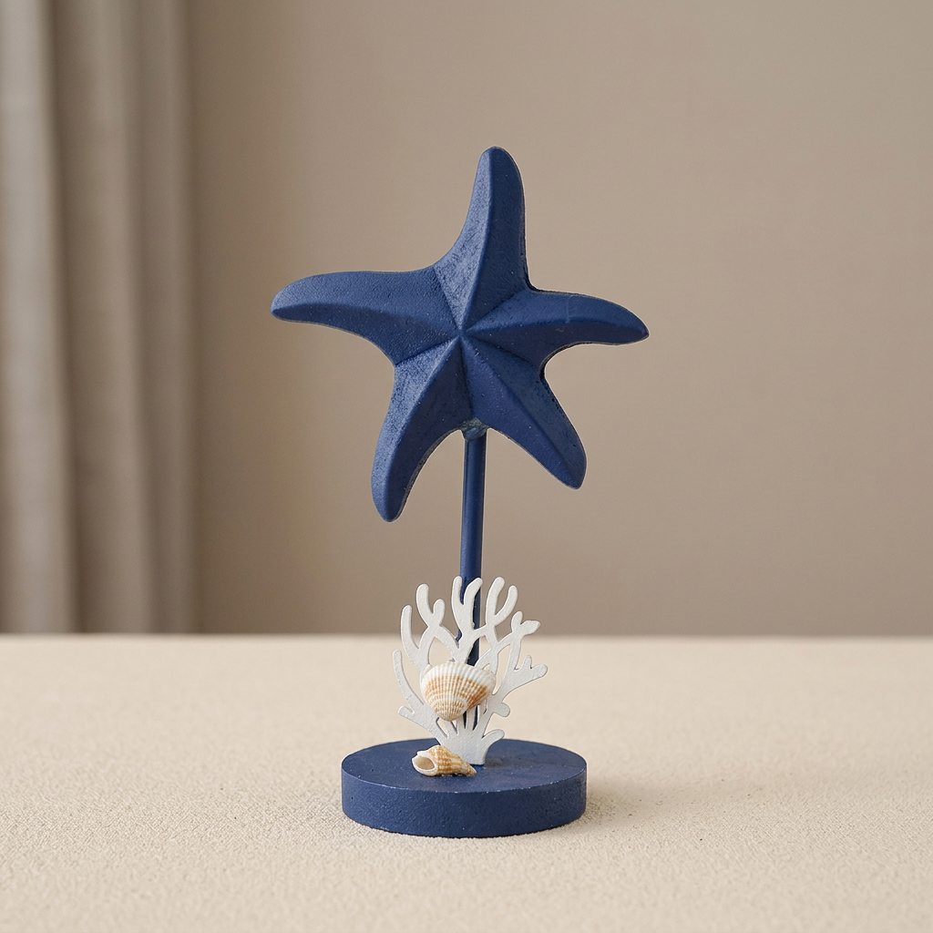 Individual navy starfish ornament