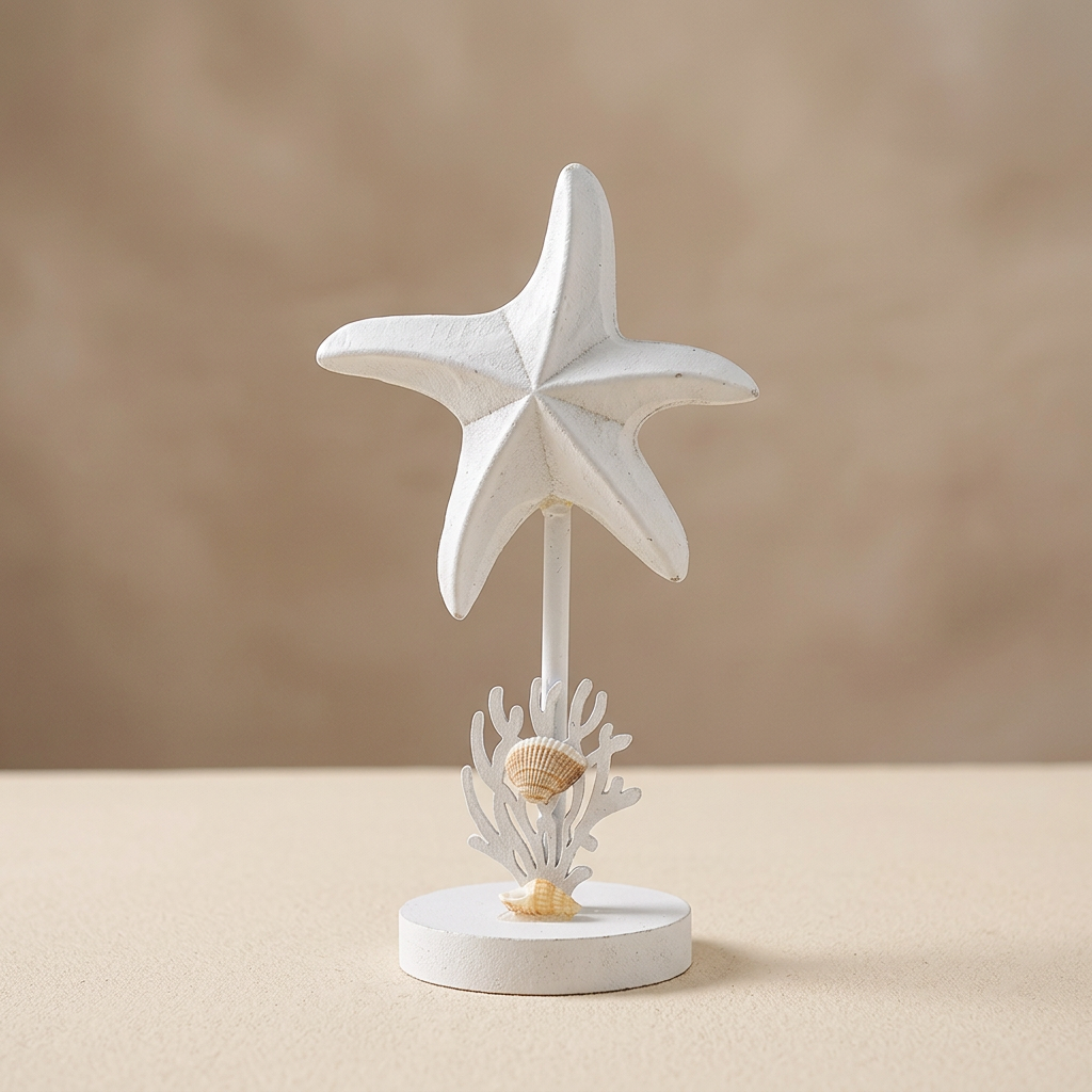Individual white starfish ornament