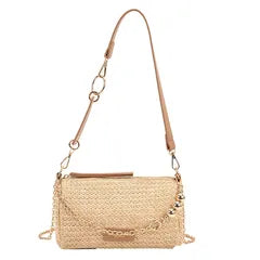 Chain Crossbody Bag - khaki colourway