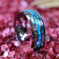 Men's Meteorite Dust Ring — Electroplated Gold Stainless Steel