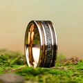 Men's Meteorite Dust Ring — Electroplated Gold Stainless Steel