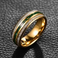 Men's Meteorite Dust Ring — Electroplated Gold Stainless Steel