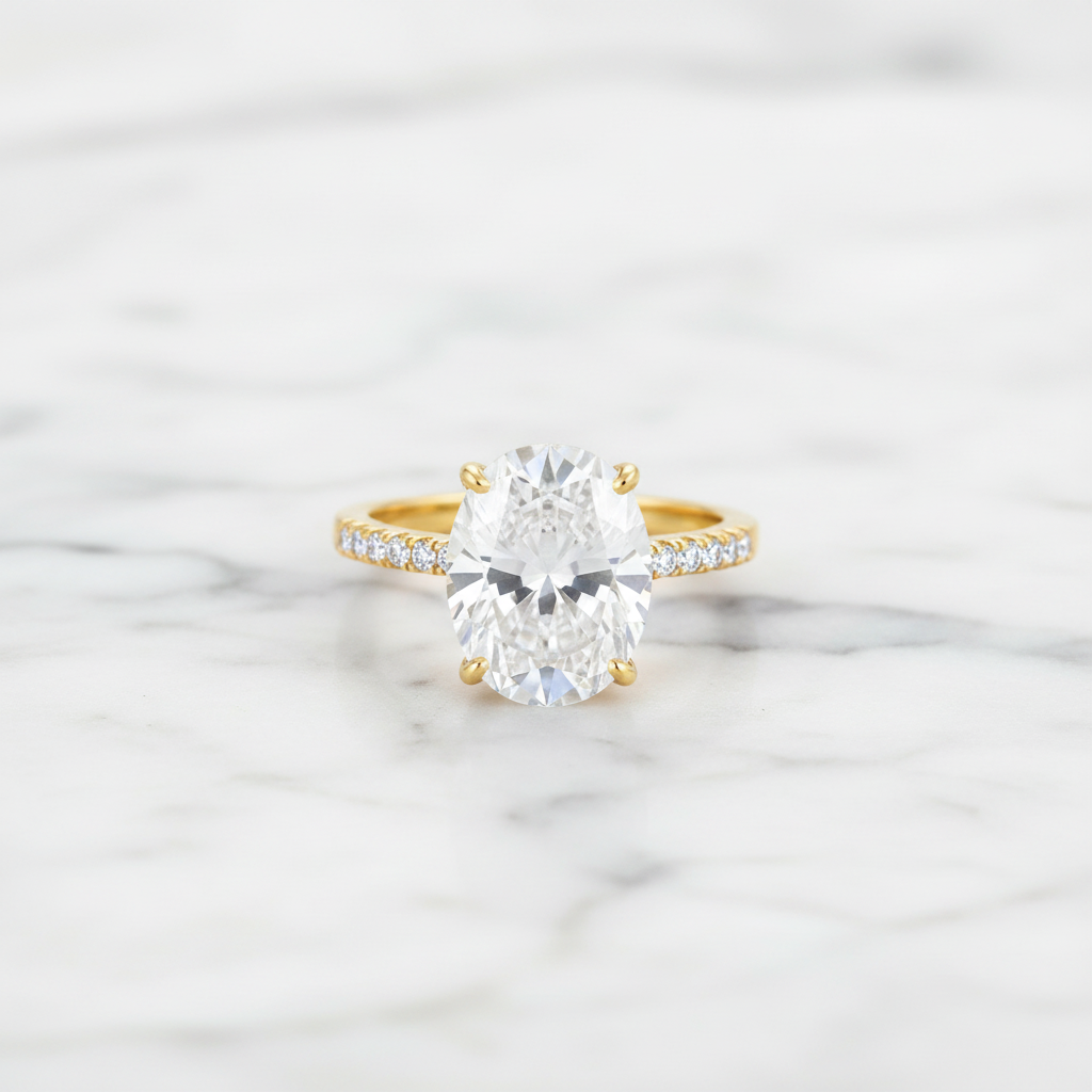 Micro Pavé Pigeon Egg Ring