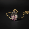 Oval clear resin with mixed florals