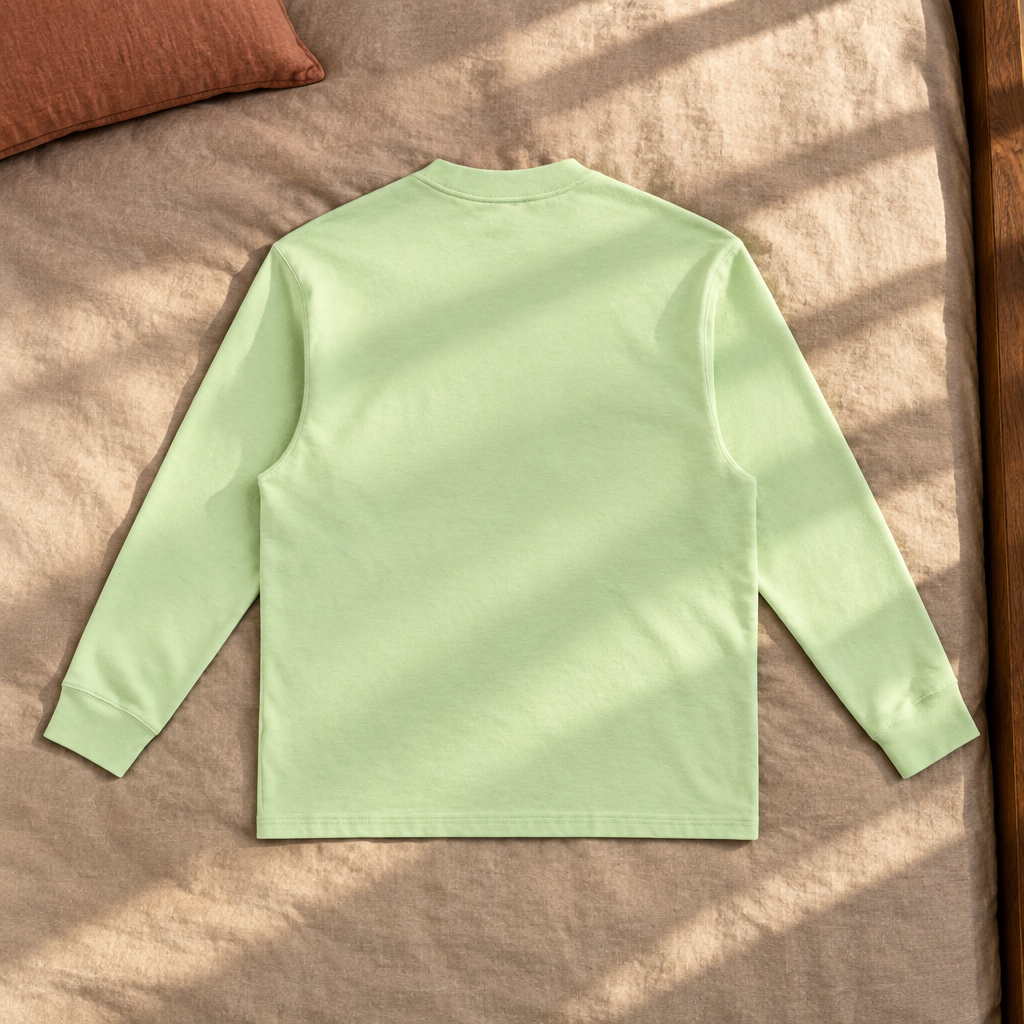 Pale green back
