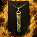 Pendant with Realistic Gold Dust Background