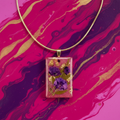 Pink Rectangle on Chain