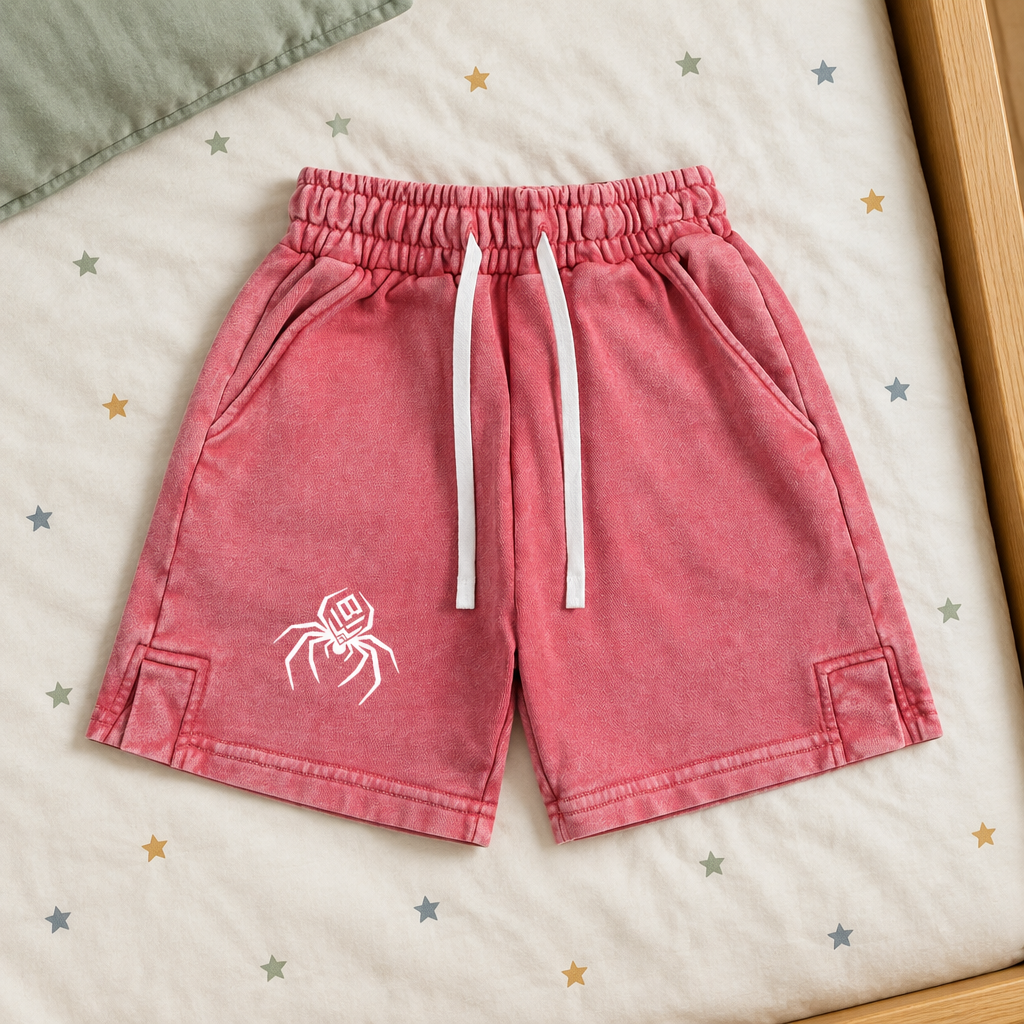 Pink shorts front on star bedding