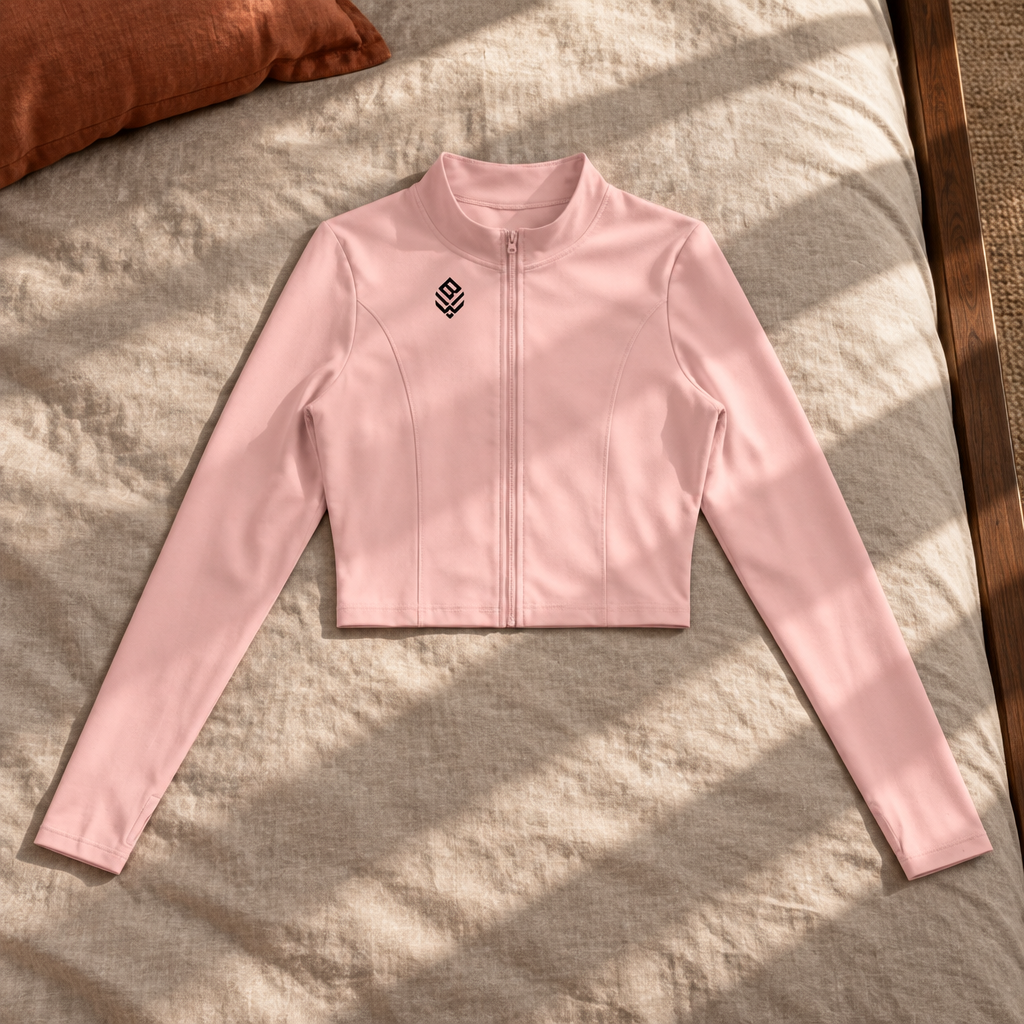 Pink Yoga Jacket front