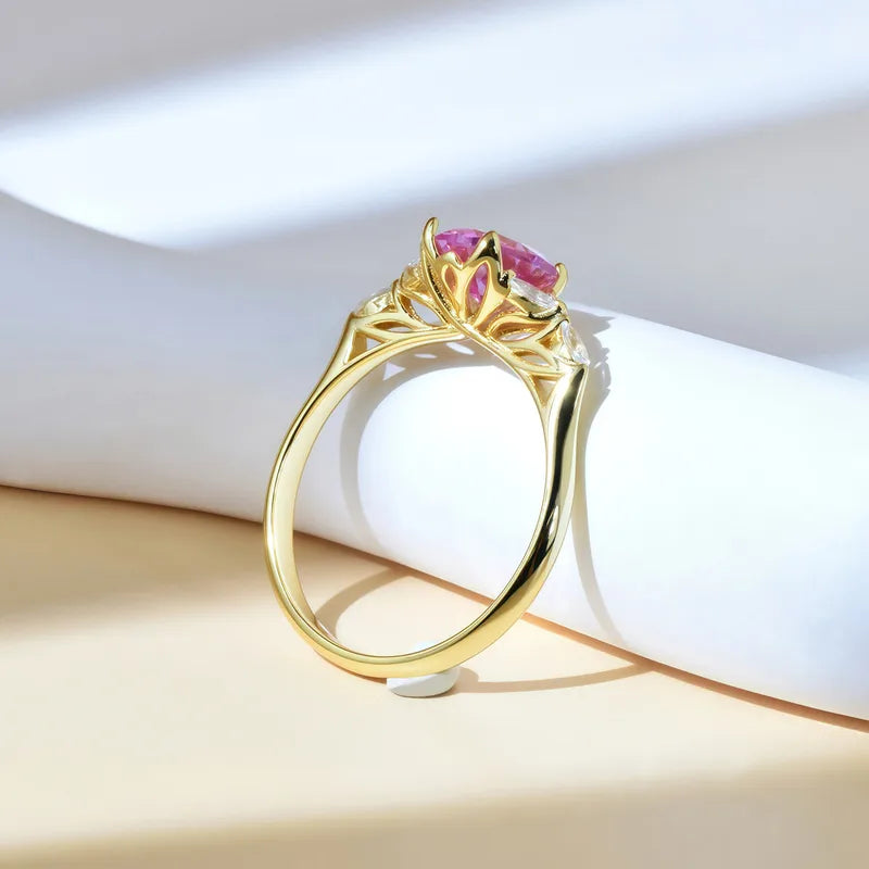 Pink Zircon Oval Ring