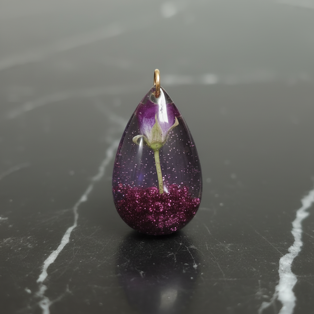 Purple Rose Necklace – Extreme Close Up