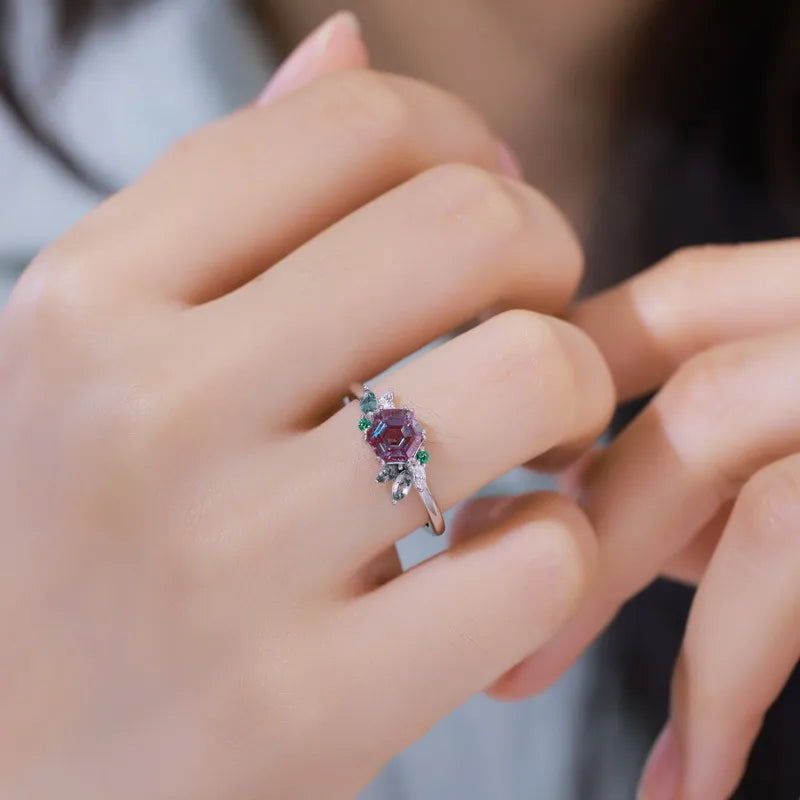 Alexandrite Hex Ring